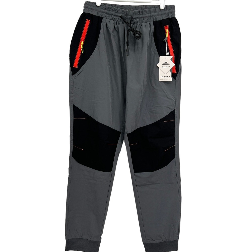 Granfee Men Grey Sweatpants Jogger Sz M Outdoor Lightweight Quick Dry Casual NWT